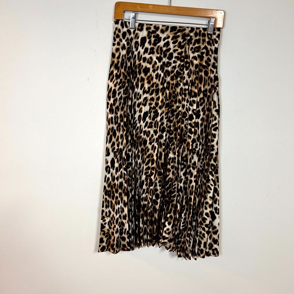 7th Avenue Design Studio New York & Company Skirt Women Medium Leopard Print NWT